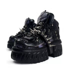 Kobine Women's Punk Rock Spiked Chunky Platform Shoes