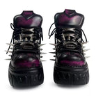 Kobine Women's Punk Rock Spiked Chunky Platform Shoes