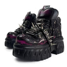 Kobine Women's Punk Rock Spiked Chunky Platform Shoes