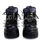 Kobine Women's Punk Rock Spiked Chunky Platform Shoes