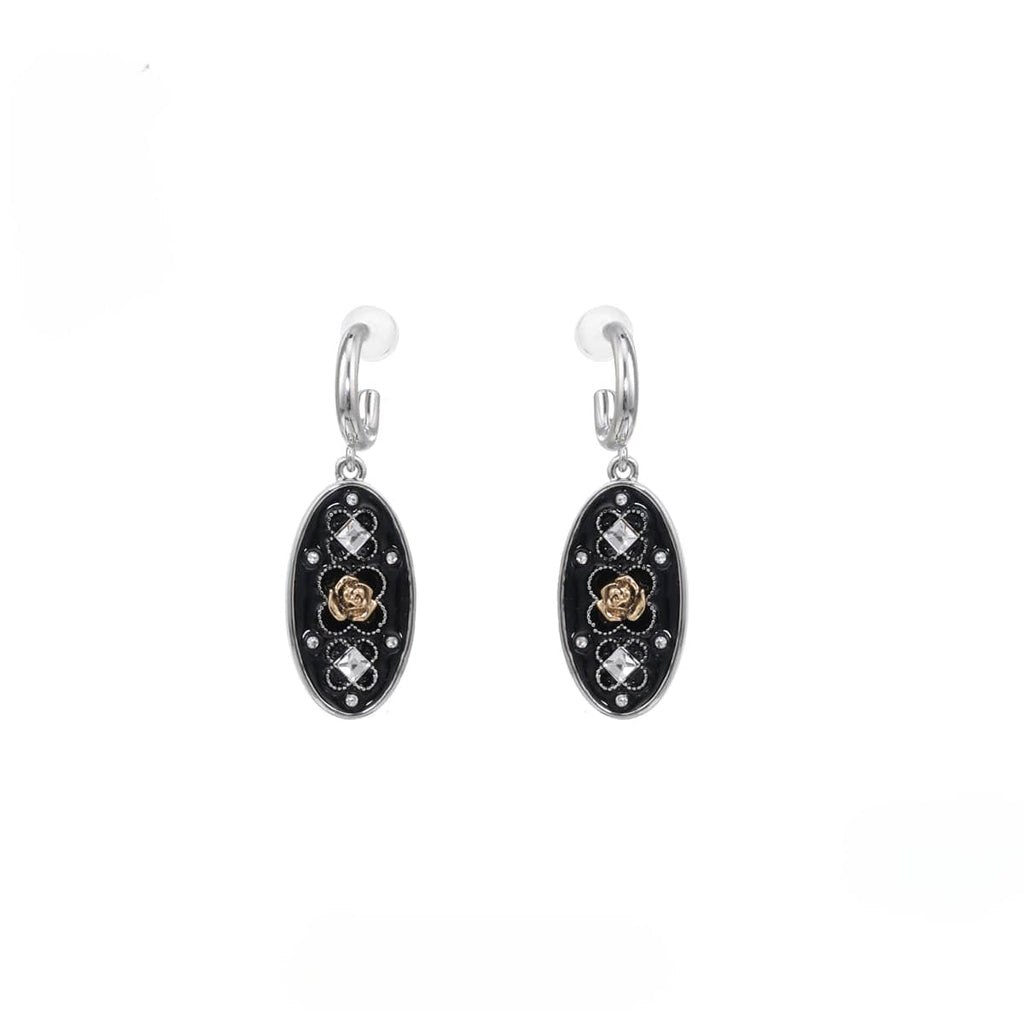 Kobine Women's Punk Rose Diamante Earring