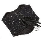 Kobine Women's Punk Sequin Mesh Overbust Corset