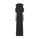 Kobine Women's Punk Side Slit Sexy Evening Dress