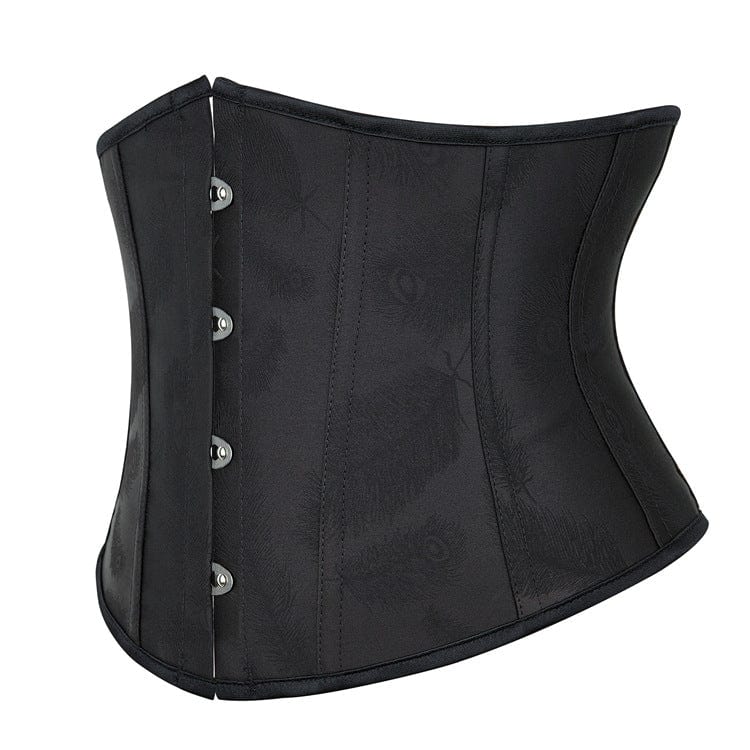 Kobine Women's Punk Solid Color Underbust Corset