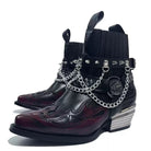 Kobine Women's Punk Spiked Chain Motorcycle Boots