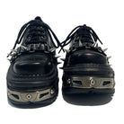 Kobine Women's Punk Spiked Chunky Platform Lace-Up Shoes