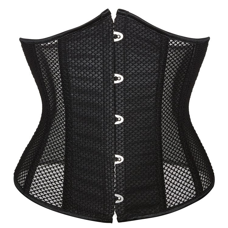 Kobine Women's Punk Strappy Mesh Underbust Corset