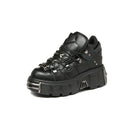 Kobine Women's Punk Velcro Platform Shoes