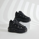 Kobine Women's Punk Velcro Platform Shoes