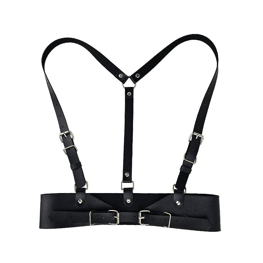 Kobine Women's Punk Wide Waist Belt Body Chain Harness