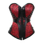 Kobine Women's Steampunk Faux Leather Overbust Corsets