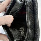 Nothing Here Women's Gothic Blue Devil Eye Bat Wing Heart Bag Black