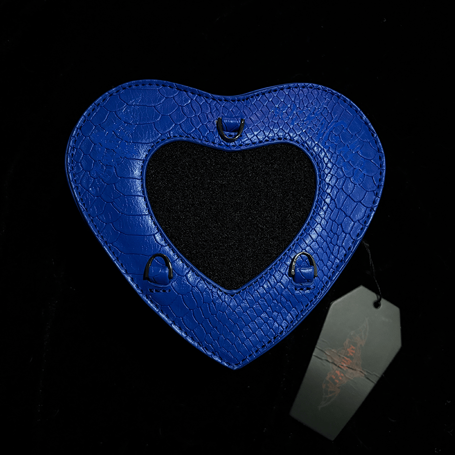 Nothing Here Women's Gothic Devil Eye Bat Wing Heart Bag Blue