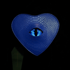 Nothing Here Women's Gothic Devil Eye Bat Wing Heart Bag Blue