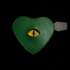 Nothing Here Women's Gothic Devil Eye Bat Wing Heart Bag Green