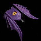 Nothing Here Women's Gothic Devil Eye Bat Wing Heart Bag Purple