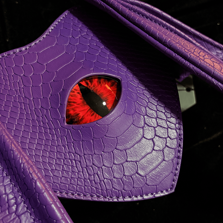 Nothing Here Women's Gothic Devil Eye Bat Wing Heart Bag Purple