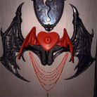 Nothing Here Women's Gothic Devil Eye Bat Wing Heart Bag Red