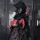 Nothing Here Women's Gothic Devil Eye Bat Wing Heart Bag Red