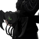 Nothing Here Women's Gothic Green Devil Eye Bat Wing Heart Bag Black