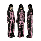 Nothing Here Women's Gothic Skeleton X-Ray Pajama Set 2 Pieces Loungewear