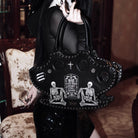 Nothing Here Women's Gothic Skull Rivets Tombstone Handbag