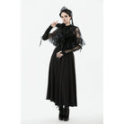 Punk Design Women's Gothic Bouble-breasted Floral Lace Cape