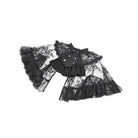Punk Design Women's Gothic Bouble-breasted Floral Lace Cape