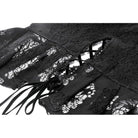 Punk Design Women's Gothic Cut-out Lace-up Top