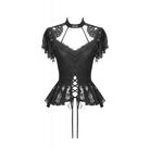 Punk Design Women's Gothic Cut-out Lace-up Top
