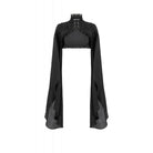 Punk Design Women's Gothic Embroidered Stand Collar Cape