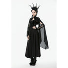 Punk Design Women's Gothic Embroidered Stand Collar Cape