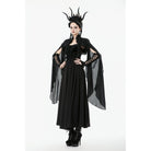 Punk Design Women's Gothic Embroidered Stand Collar Cape