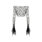 Punk Design Women's Gothic Hollow-out Flared Sleeved Crop Top