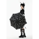 Punk Design Women's Gothic Lace Embroidered Floral Umbrella
