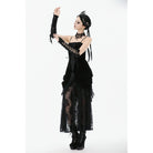 Punk Design Women's Gothic Lace-up Long Gloves