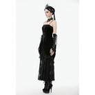 Punk Design Women's Gothic Lace-up Long Gloves