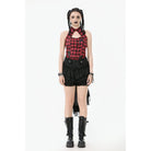 Punk Design Women's Gothic Lace-up Ruffled Swallow-tailed Shorts