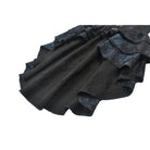 Punk Design Women's Gothic Layered Irregular Hem Buckle Skirt