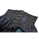 Punk Design Women's Gothic Layered Irregular Hem Buckle Skirt