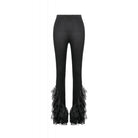 Punk Design Women's Gothic Multilayer Lace Splice Flared Pants