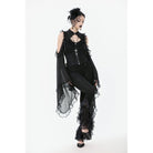 Punk Design Women's Gothic Multilayer Lace Splice Flared Pants
