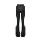 Punk Design Women's Gothic Multilayer Lace Splice Flared Pants