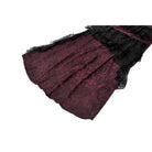 Punk Design Women's Gothic Rose Layered Lace Ruffle Asymmetric Slip Dress