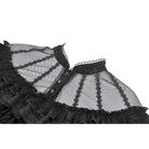 Punk Design Women's Gothic Rose Printed Ruffled Long Sleeved Top