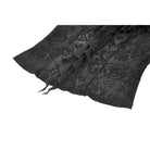 Punk Design Women's Gothic Rose Printed Ruffled Long Sleeved Top