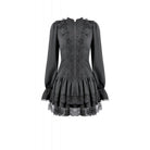 Punk Design Women's Gothic Ruffled Puff Sleeved Dress