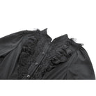 Punk Design Women's Gothic Ruffled Puff Sleeved Dress