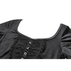 Punk Design Women's Gothic Square-cut Collar Flared Sleeved Velvet Top
