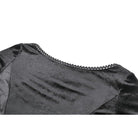 Punk Design Women's Gothic Square-cut Collar Flared Sleeved Velvet Top